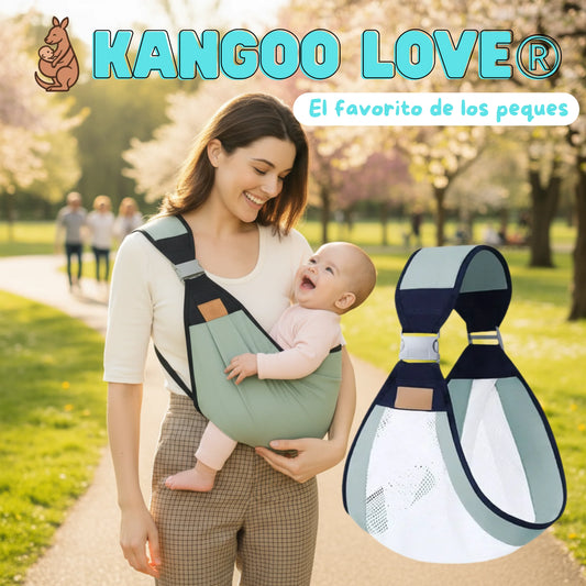 Portabebés Kangoo Love 🥰 – Ajustable y Seguro – Alivia tu espalda desde el primer uso