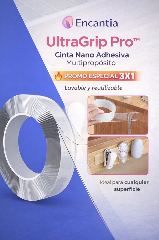 UltraGrip Pro™ – Cinta Nano Adhesiva Reutilizable 🔥 Promo 3x1