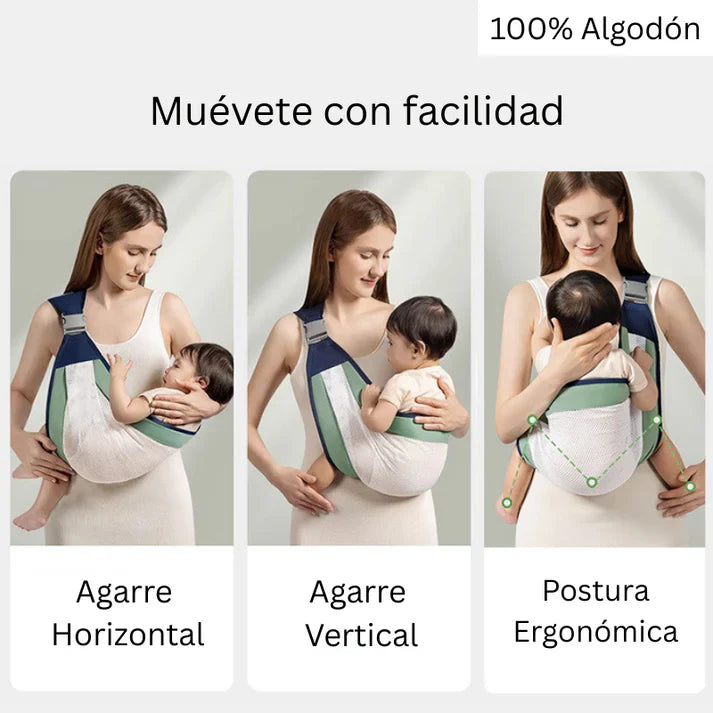 Portabebés Kangoo Love 🥰 – Ajustable y Seguro – Alivia tu espalda desde el primer uso