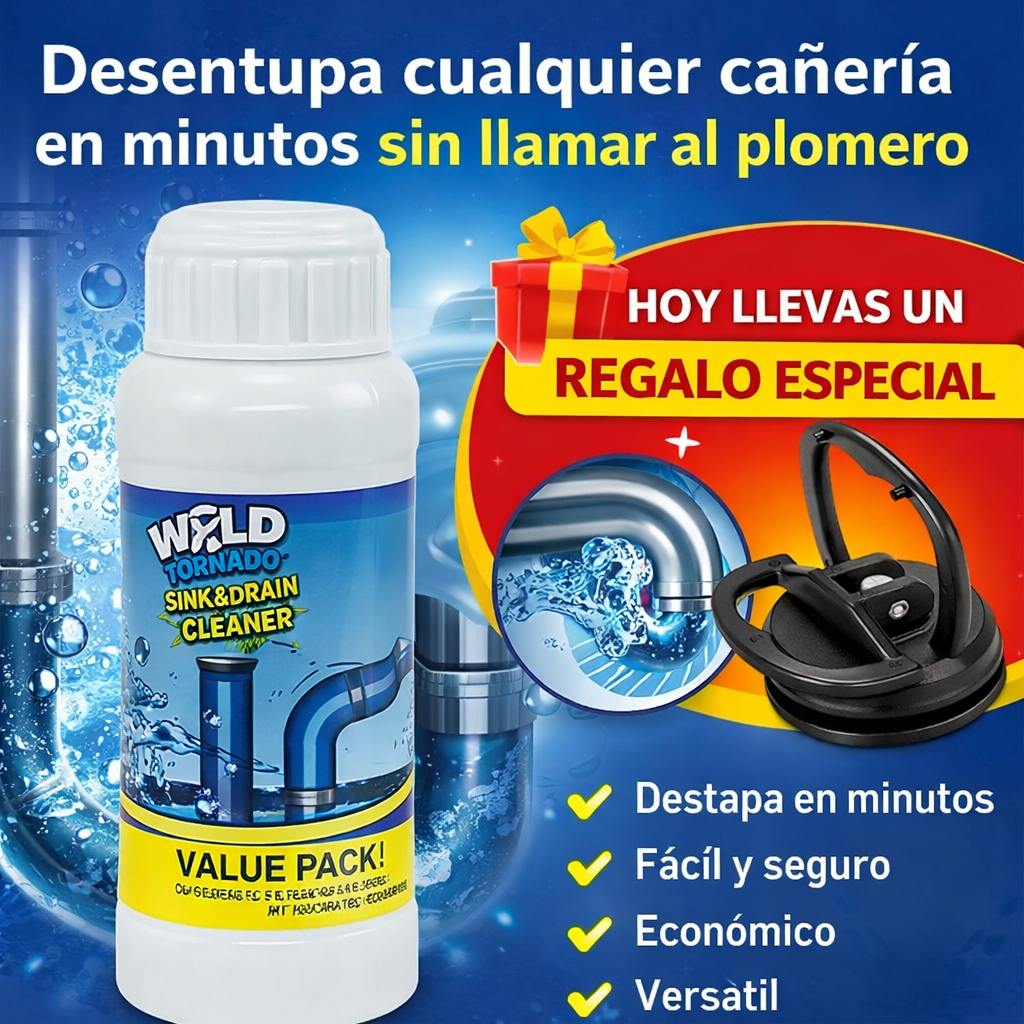 El Destapa Cañerías Más Potente del Momento + Saca Golpes GRATIS Exclusivo